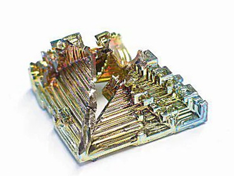 铋是一种结晶的白色金属,具有粉红色的色调.jpg 铋是一种结晶的白色金属,具有粉红色的色调