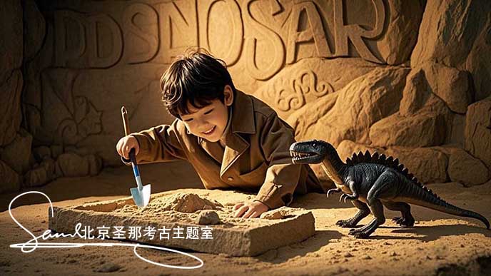 1750038885691011.jpeg jimeng-2025-05-21-122-这张图片呈现了一个充满趣味的考古场景 。周围环境被漂亮的灯光笼罩,营造出神秘氛围。小朋友身处仿真山洞的空间内,在模拟的考古探险情境中探索,体验发现宝藏的乐趣....jpeg