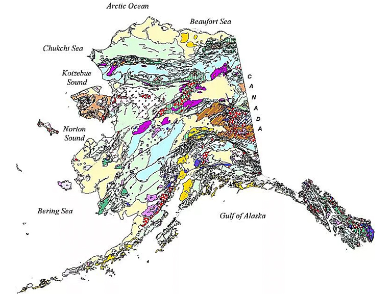 阿拉斯加地质图
